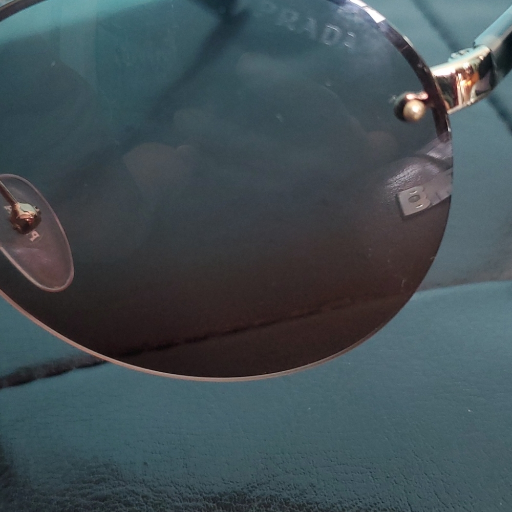 Prada Round Rimless Sunglasses - Picture 10 of 11